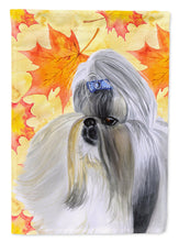 Load image into Gallery viewer, Shih Tzu Fall Flag Canvas House Size