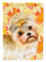 Load image into Gallery viewer, Morkie Fall Flag Canvas House Size BB9929CHF