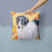 Load image into Gallery viewer, Borzoi Fall Throw Pillow - 14x14 Decorative Pillow – Art for Your Home &amp; Patio BB9933PW1414