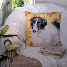 Load image into Gallery viewer, Borzoi Fall Throw Pillow - 14x14 Decorative Pillow – Art for Your Home &amp; Patio BB9933PW1414