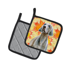 Load image into Gallery viewer, Weimaraner Fall Pot Holders - Set of 2 - Heat-Resistant Kitchen Essentials BB9935PTHD