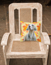 Load image into Gallery viewer, Weimaraner Fall Fabric Decorative Pillow BB9935PW1818
