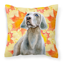 Load image into Gallery viewer, Weimaraner Fall Fabric Decorative Pillow BB9935PW1818