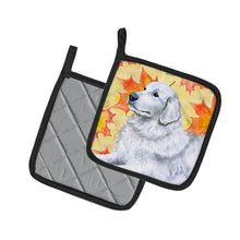 Load image into Gallery viewer, Maremma Sheepdog Fall Pot Holders - Set of 2 - Heat-Resistant Kitchen Essentials BB9936PTHD