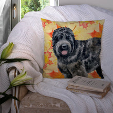 Load image into Gallery viewer, Black Russian Terrier Fall Throw Pillow - 14x14 Decorative Pillow – Art for Your Home &amp; Patio BB9938PW1414