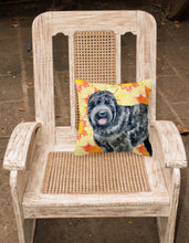 Load image into Gallery viewer, Black Russian Terrier Fall Fabric Decorative Pillow BB9938PW1818