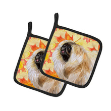 Load image into Gallery viewer, Pekingese Fall Pot Holders - Set of 2 - Heat-Resistant Kitchen Essentials BB9942PTHD