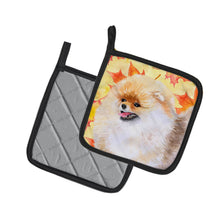 Load image into Gallery viewer, Pomeranian Fall Pot Holders - Set of 2 - Heat-Resistant Kitchen Essentials BB9943PTHD