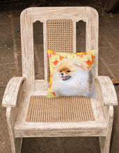 Load image into Gallery viewer, Pomeranian Fall Fabric Decorative Pillow BB9943PW1818