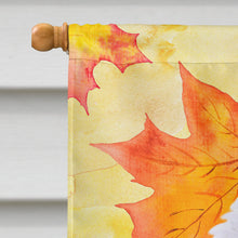 Load image into Gallery viewer, Medium White Poodle Fall Flag Canvas House Size BB9944CHF