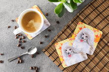 Load image into Gallery viewer, Medium White Poodle Fall Foam Coaster  BB9944FC