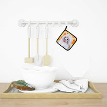 Load image into Gallery viewer, Medium White Poodle Fall Pot Holders - Set of 2 - Heat-Resistant Kitchen Essentials BB9944PTHD