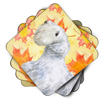 Load image into Gallery viewer, Sealyham Terrier Fall Coasters - Set of 4 Lightweight Foam, Absorbent Drink Coasters