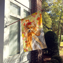 Load image into Gallery viewer, Yorkshire Terrier Fall Flag Canvas House Size BB9946CHF