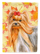 Load image into Gallery viewer, Yorkshire Terrier Fall Flag Canvas House Size BB9946CHF