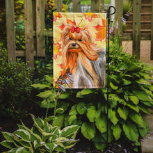 Load image into Gallery viewer, Yorkshire Terrier Fall Garden Flag - Outdoor Decorative Yard Flag BB9946GF