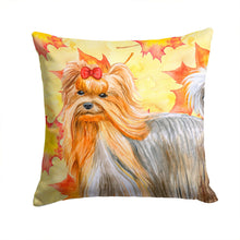 Load image into Gallery viewer, Yorkshire Terrier Fall Throw Pillow - 14x14 Decorative Pillow – Art for Your Home &amp; Patio BB9946PW1414