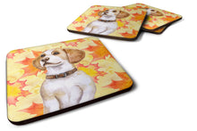 Load image into Gallery viewer, Beagle Fall Coasters - Set of 4 Lightweight Foam, Absorbent Drink Coasters