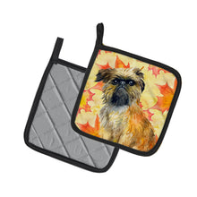 Load image into Gallery viewer, Brussels Griffon Fall Pot Holders - Set of 2 - Heat-Resistant Kitchen Essentials BB9948PTHD