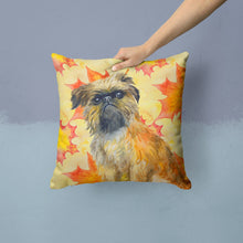 Load image into Gallery viewer, Brussels Griffon Fall Throw Pillow - 14x14 Decorative Pillow – Art for Your Home &amp; Patio