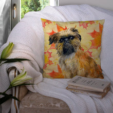 Load image into Gallery viewer, Brussels Griffon Fall Throw Pillow - 14x14 Decorative Pillow – Art for Your Home &amp; Patio