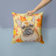 Load image into Gallery viewer, French Bulldog Fall Throw Pillow - 14x14 Decorative Pillow – Art for Your Home &amp; Patio BB9949PW1414