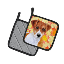 Load image into Gallery viewer, Jack Russell Terrier Fall Pot Holders - Set of 2 - Heat-Resistant Kitchen Essentials BB9950PTHD