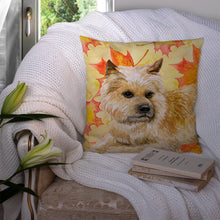 Load image into Gallery viewer, Cairn Terrier Fall Throw Pillow - 14x14 Decorative Pillow – Art for Your Home &amp; Patio BB9951PW1414