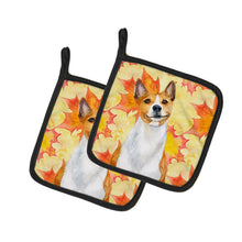 Load image into Gallery viewer, Basenji Fall Pot Holders - Set of 2 - Heat-Resistant Kitchen Essentials BB9953PTHD