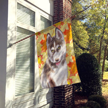 Load image into Gallery viewer, Siberian Husky Grey Fall Flag Canvas House Size BB9957CHF