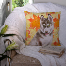 Load image into Gallery viewer, Siberian Husky Grey Fall Throw Pillow - 14x14 Decorative Pillow – Art for Your Home &amp; Patio BB9957PW1414