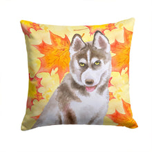 Load image into Gallery viewer, Siberian Husky Grey Fall Throw Pillow - 14x14 Decorative Pillow – Art for Your Home &amp; Patio BB9957PW1414