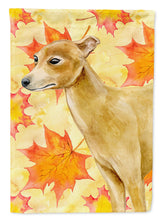 Load image into Gallery viewer, Italian Greyhound Fall Flag Canvas House Size BB9959CHF