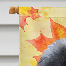 Load image into Gallery viewer, Newfoundland Puppy Fall Flag Canvas House Size BB9960CHF