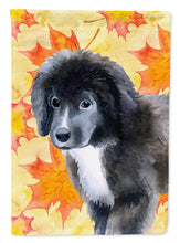 Load image into Gallery viewer, Newfoundland Puppy Fall Flag Canvas House Size BB9960CHF