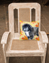 Load image into Gallery viewer, Newfoundland Puppy Fall Fabric Decorative Pillow BB9960PW1818