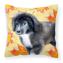 Load image into Gallery viewer, Newfoundland Puppy Fall Fabric Decorative Pillow BB9960PW1818