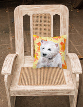 Load image into Gallery viewer, Westie Fall Fabric Decorative Pillow BB9962PW1818