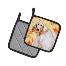 Load image into Gallery viewer, Afghan Hound Fall Pot Holders - Set of 2 - Heat-Resistant Kitchen Essentials BB9963PTHD