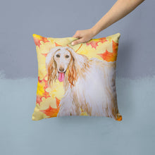 Load image into Gallery viewer, Afghan Hound Fall Throw Pillow - 14x14 Decorative Pillow – Art for Your Home &amp; Patio BB9963PW1414
