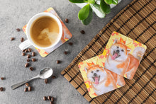 Load image into Gallery viewer, Akita Fall Coasters - Set of 4 Lightweight Foam, Absorbent Drink Coasters