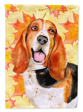 Load image into Gallery viewer, Basset Hound Fall Garden Flag - Outdoor Decorative Yard Flag BB9965GF