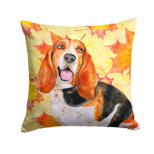 Load image into Gallery viewer, Basset Hound Fall Throw Pillow - 14x14 Decorative Pillow – Art for Your Home &amp; Patio BB9965PW1414