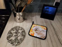 Load image into Gallery viewer, Bichon Frise #2 Fall Pot Holders - Set of 2 - Heat-Resistant Kitchen Essentials BB9966PTHD
