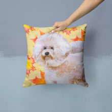 Load image into Gallery viewer, Bichon Frise #2 Fall Throw Pillow - 14x14 Decorative Pillow – Art for Your Home &amp; Patio BB9966PW1414