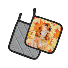 Load image into Gallery viewer, Cocker Spaniel Fall Pot Holders - Set of 2 - Heat-Resistant Kitchen Essentials BB9967PTHD