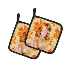 Load image into Gallery viewer, Cocker Spaniel Fall Pot Holders - Set of 2 - Heat-Resistant Kitchen Essentials BB9967PTHD
