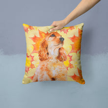 Load image into Gallery viewer, Cocker Spaniel Fall Throw Pillow - 14x14 Decorative Pillow – Art for Your Home &amp; Patio BB9967PW1414