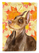 Load image into Gallery viewer, Doberman Pinscher Fall Flag Canvas House Size BB9970CHF