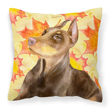 Load image into Gallery viewer, Doberman Pinscher Fall Fabric Decorative Pillow BB9970PW1818